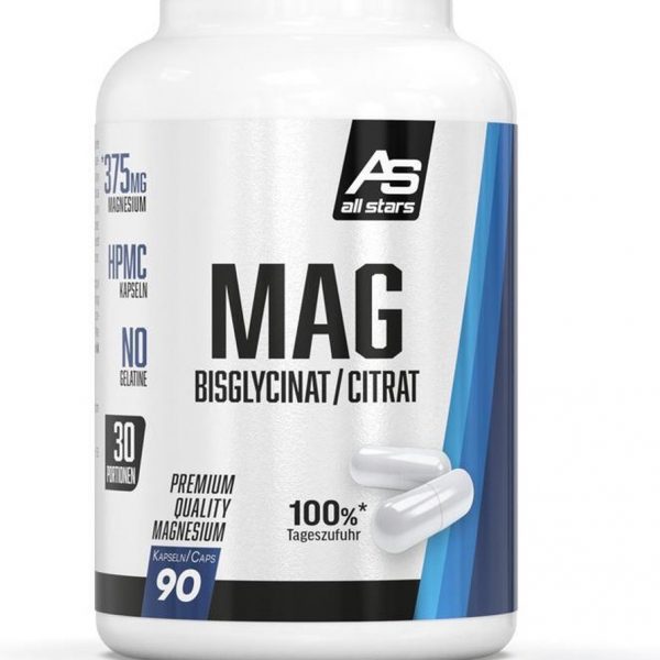 All Stars Mag Magnesium bisglycinat/citrat 90 caps
