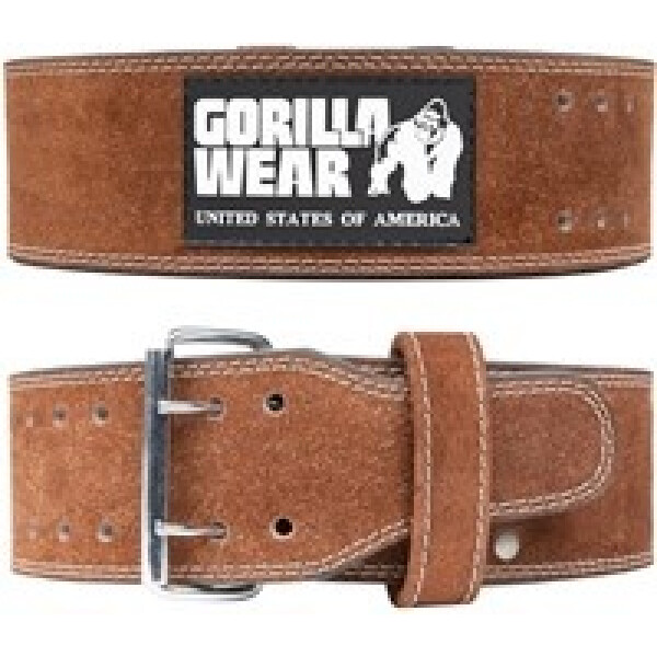 Gorilla Wear 4 Inch Leren Lifting Belt - Bruin